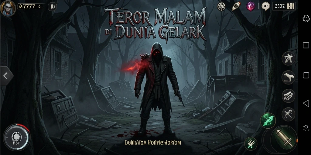 Screenshot dari gameplay A7777 yang menampilkan suasana Horror yang menegangkan.