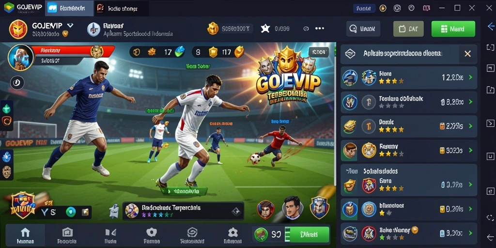 Screenshot GOJEKVIP yang menampilkan tampilan taruhan olahraga.