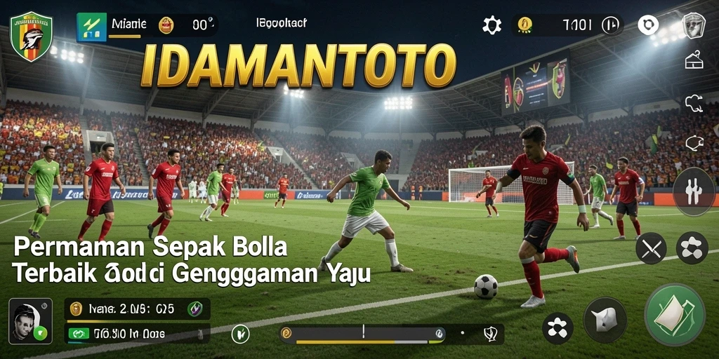 Screenshot IDAMANTOTO yang menunjukkan aksi sepak bola yang seru.