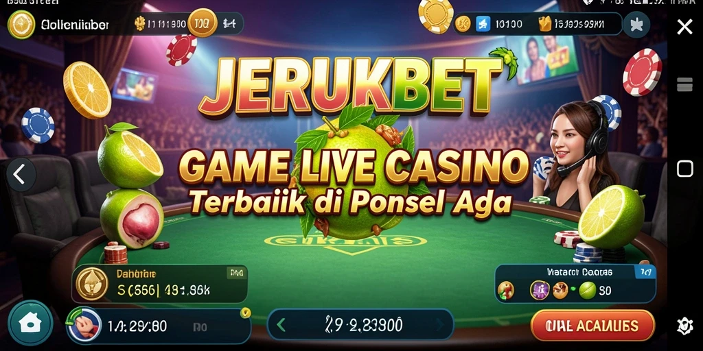 Tampilan gameplay seru di JERUKBET dengan dealer langsung.
