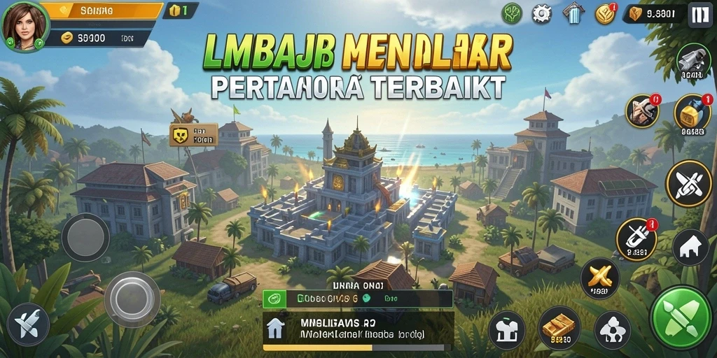 Gameplay menegangkan dalam LMBAJP Tower Defense.