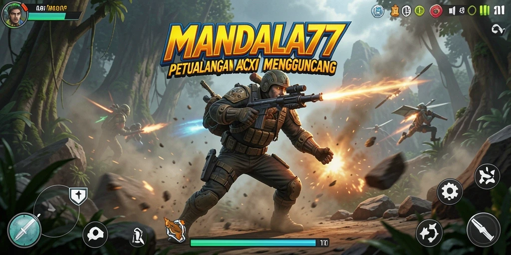 Tampilan aksi seru dalam gameplay MANDALA77 yang penuh tantangan.