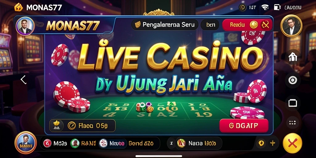Screenshot gameplay MONAS77 yang menunjukkan aksi seru Live Casino.