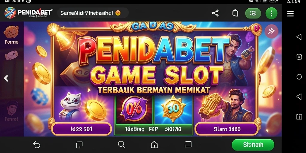 Tampilan gameplay menarik dari PENIDABET dengan tema slot beragam.