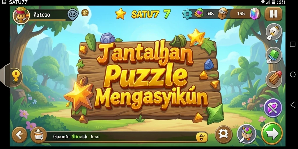 Screenshot gameplay SATU77 yang menampilkan berbagai teka-teki menarik.