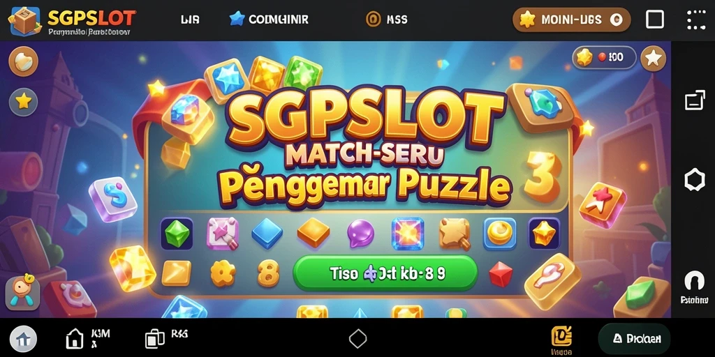 Tampilan gameplay seru dari SGPSLOT dengan elemen Match-3.