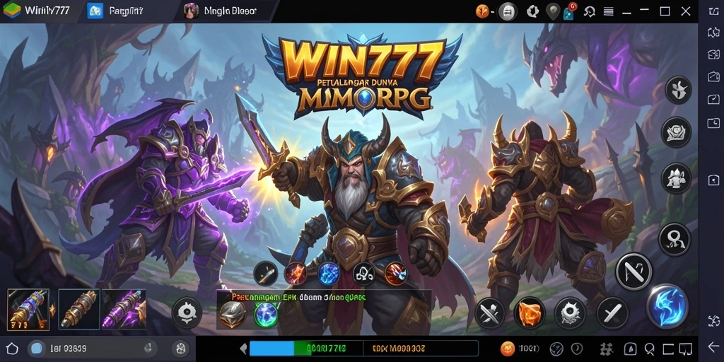 Screenshot gameplay WIN777 menampilkan pertarungan seru dan karakter yang kuat.